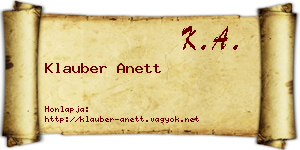 Klauber Anett névjegykártya